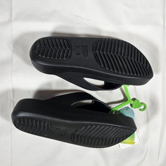 Crocs Getaway Platform Flip Flops Black Women's Size 10 Lightweight Soft Comfy - Picture 8 of 9
